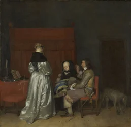 Galant samtal, även känd som Den faderliga förmaningen, cirka 1654
